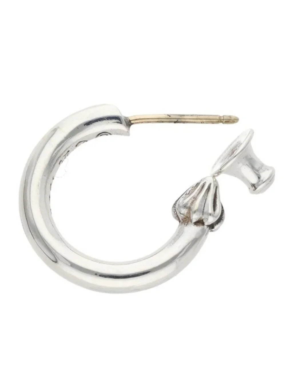 Chrome Hearts Hoop Plain Silver Earrings